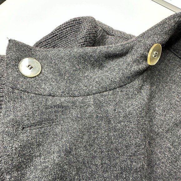 Susana Monaco Wool Double Breasted Cropped Coat Knitted Short Sleeves Small NWOT - Picture 9 of 11